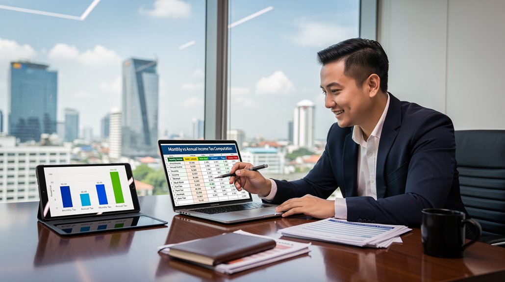 monthly versus annual tax calculations